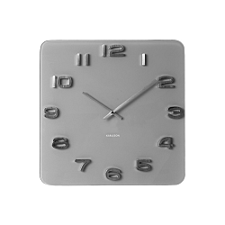 Karlsson 5488GY Designové nástenné hodiny, 35 cm