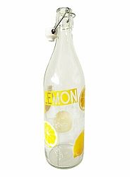 Mäser Sklenená fľaša s clip uzáverom Lemon, 1 l