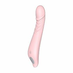 REAM TOYS Prince Charming - silikónový vodeodolný vibrátor na bod-G - pink